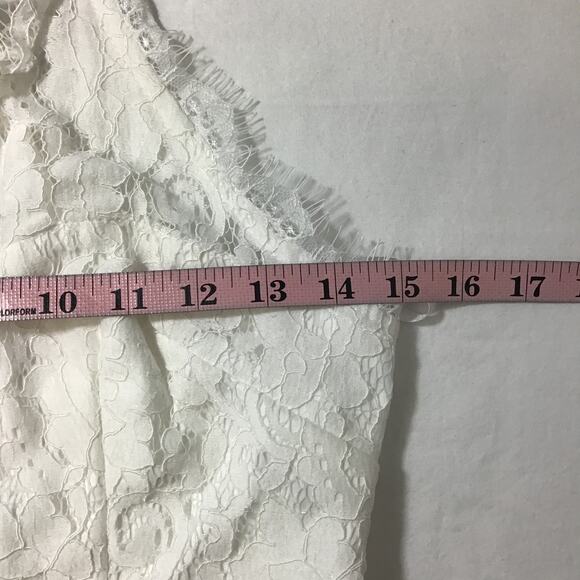 LULU'S SZ S White Dance All Evening Halter Lace Bridal Formal Maxi Dress NWT 0b6 - Picture 5 of 10